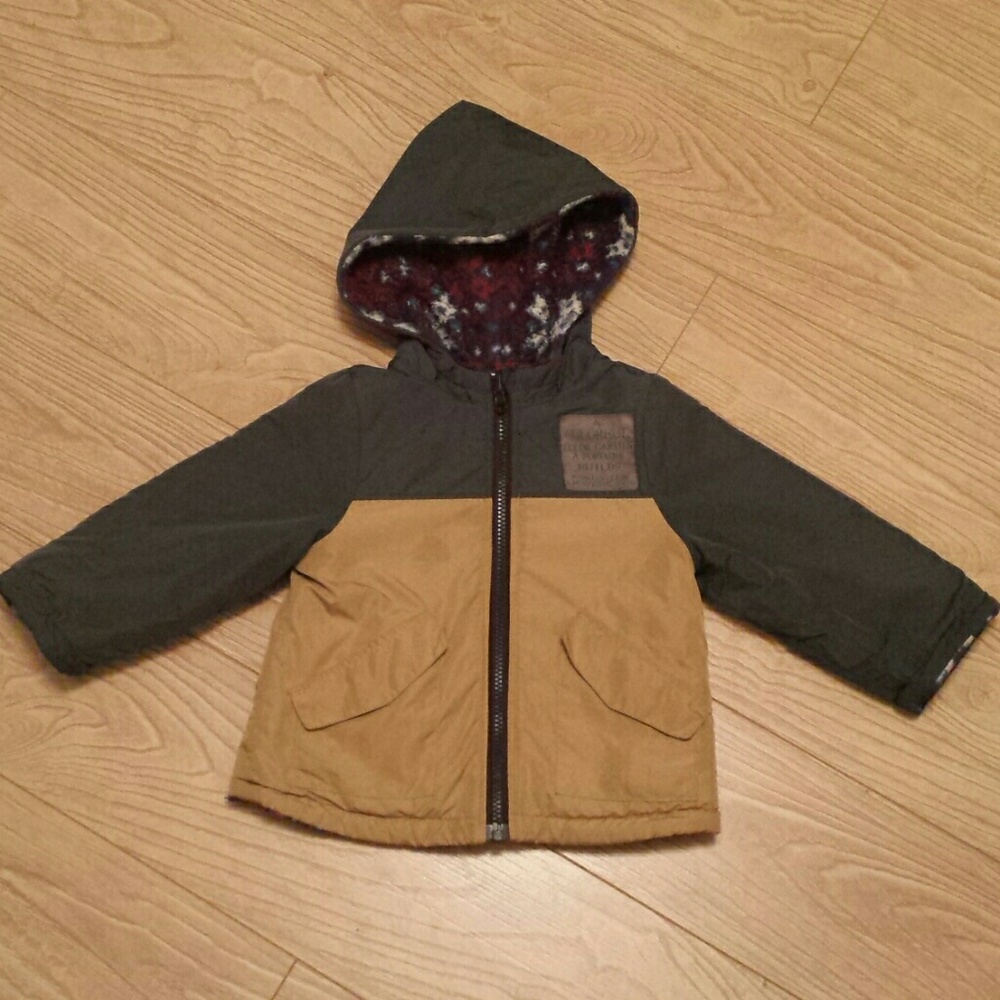 2T fleece lined windbreaker jacket